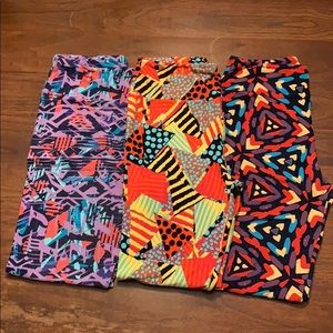 LuLaRoe OS Geometric Leggings Bundle
